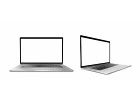 带白色屏幕和键盘的笔记本电脑