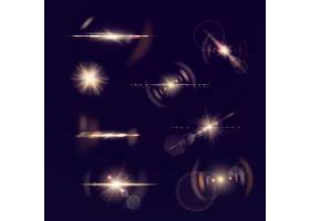 发光金透镜光斑集自由矢量