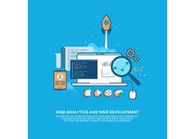 Web分析信息和网站开发平台概念背景自由