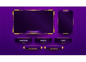 紫色游戏面板集设计模板自由向量