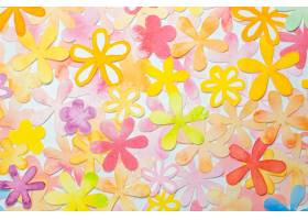 水彩五颜六色的鲜花,纹理,纸,花,春天,可爱的,记事本,画纸,手艺,