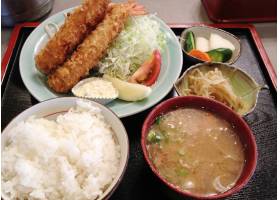 炒虾仁,炒虾仁,套餐,EbiKatsu,吃,沙拉,饭,大酱汤,日本食品,14809