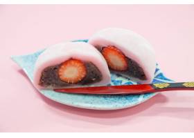 草莓大福,日本点心,春天,草莓,和,日本风格,甜点,套房,豆沙年糕,1