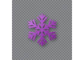 闪着紫罗兰色的雪花圣诞装饰设计元素新_18058457