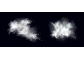 雪粉白色爆炸冰或雪花飞溅云自由矢量_10949852