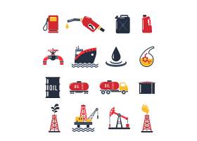石油工业图标集自由向量