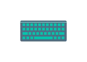 计算机键盘自由矢量图