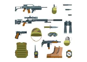 军用装甲和武器枪扁平套件自动武器和护