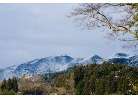 萨摩半岛,农村,覆雪,山,冬季,1438445