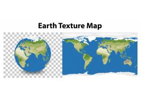 地球行星上透明的地球纹理贴图