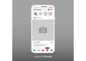 智能手机上instagram相框的模板自由向量