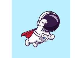 可爱的宇航员超级飞行插图